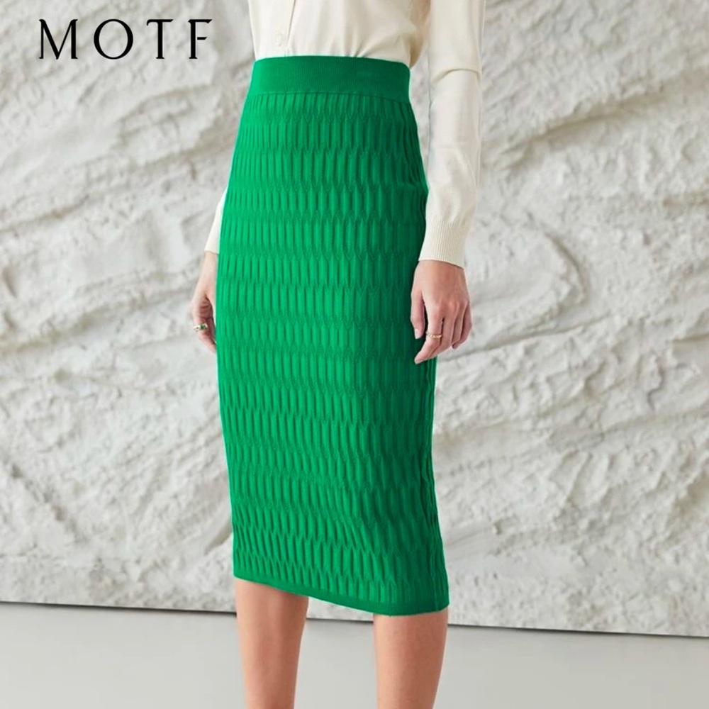 Elegant Green Pencil Skirt